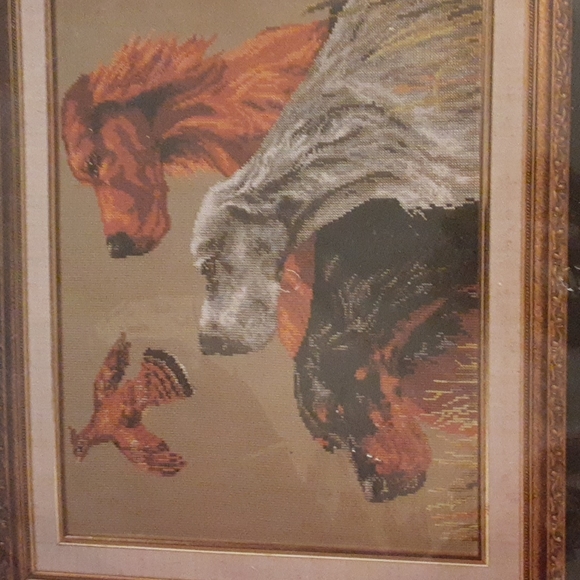 New Janlynn Counted Cross Stich Kit Setters On A Grouse Moor Rare Vintage 1991 - Picture 2 of 5